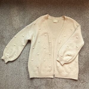 Ivory Open Cardigan - oversizeded